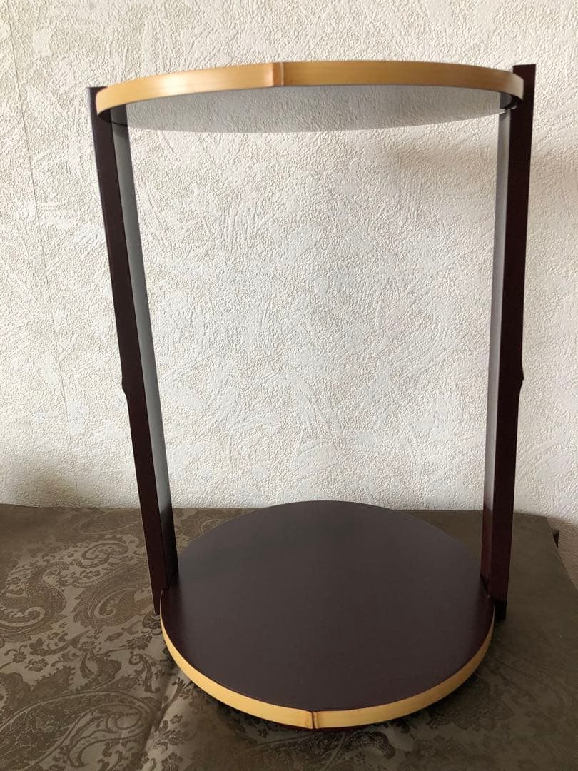 白竹　丸卓　台子　而妙斎好　田原一斎作　組み立て式　茶道具