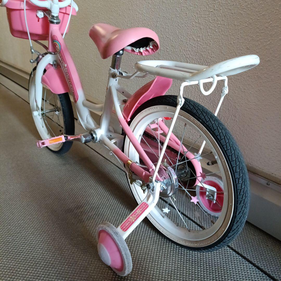 MYPALLAS(マイパラス) 子供用自転車16インチ 女の子用 ピンク補助輪付