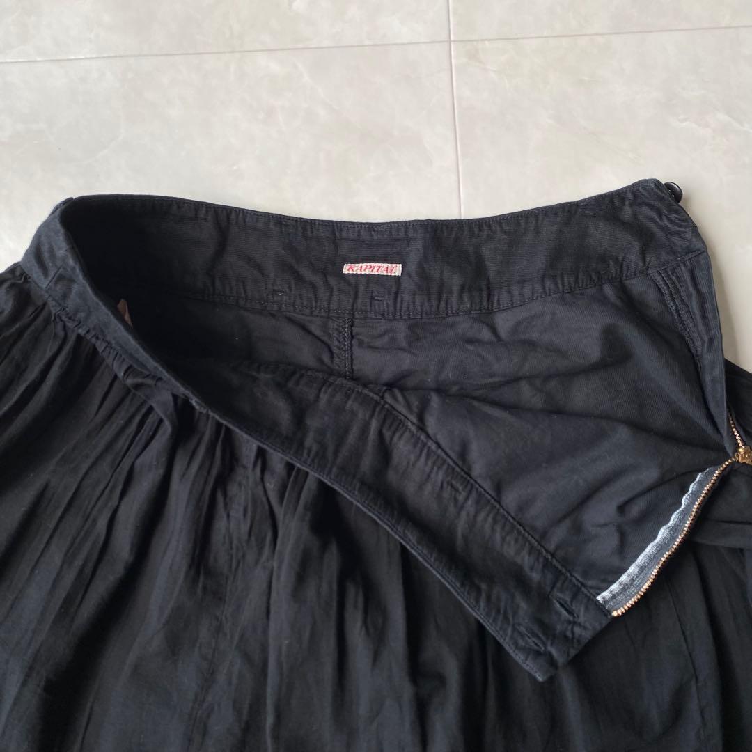 【希少】 KAPITAL オーロラエプロンパンツ キュロット スカート 黒 S