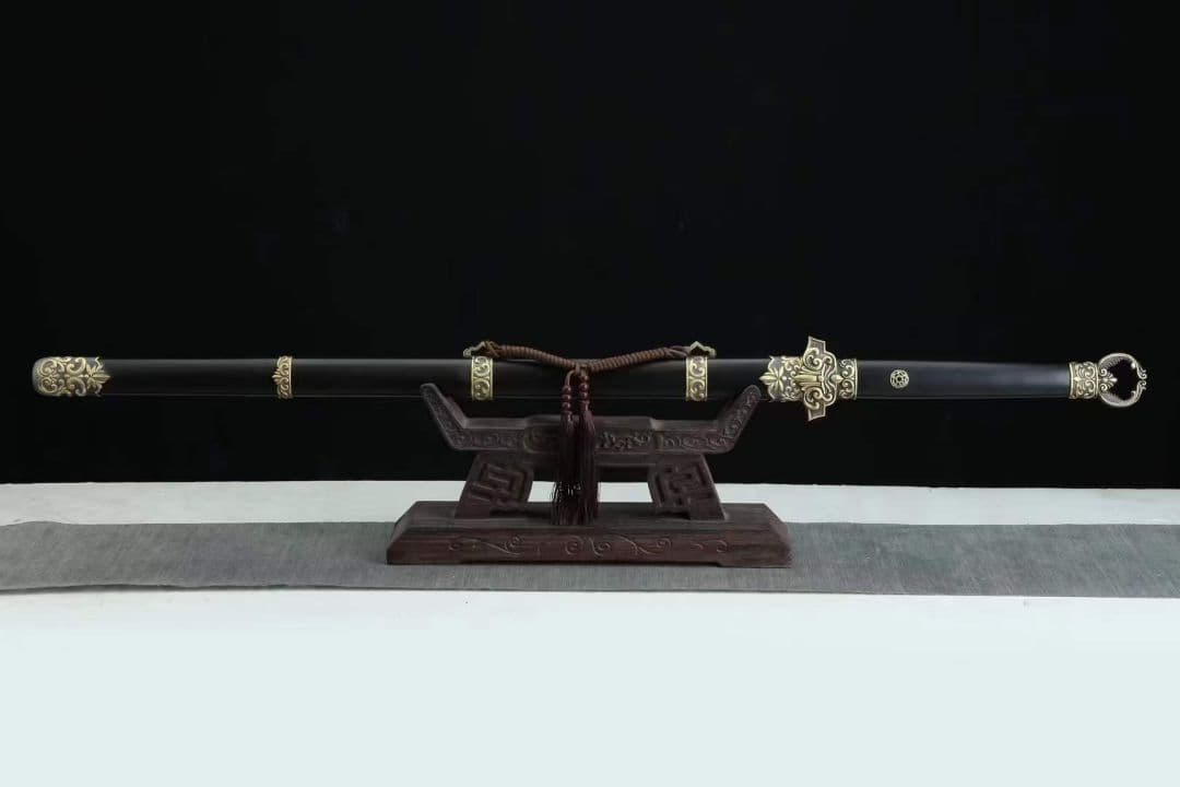 少帝唐刀（黒檀金）古兵器 武具　刀装具　日本刀　模造刀 居合刀