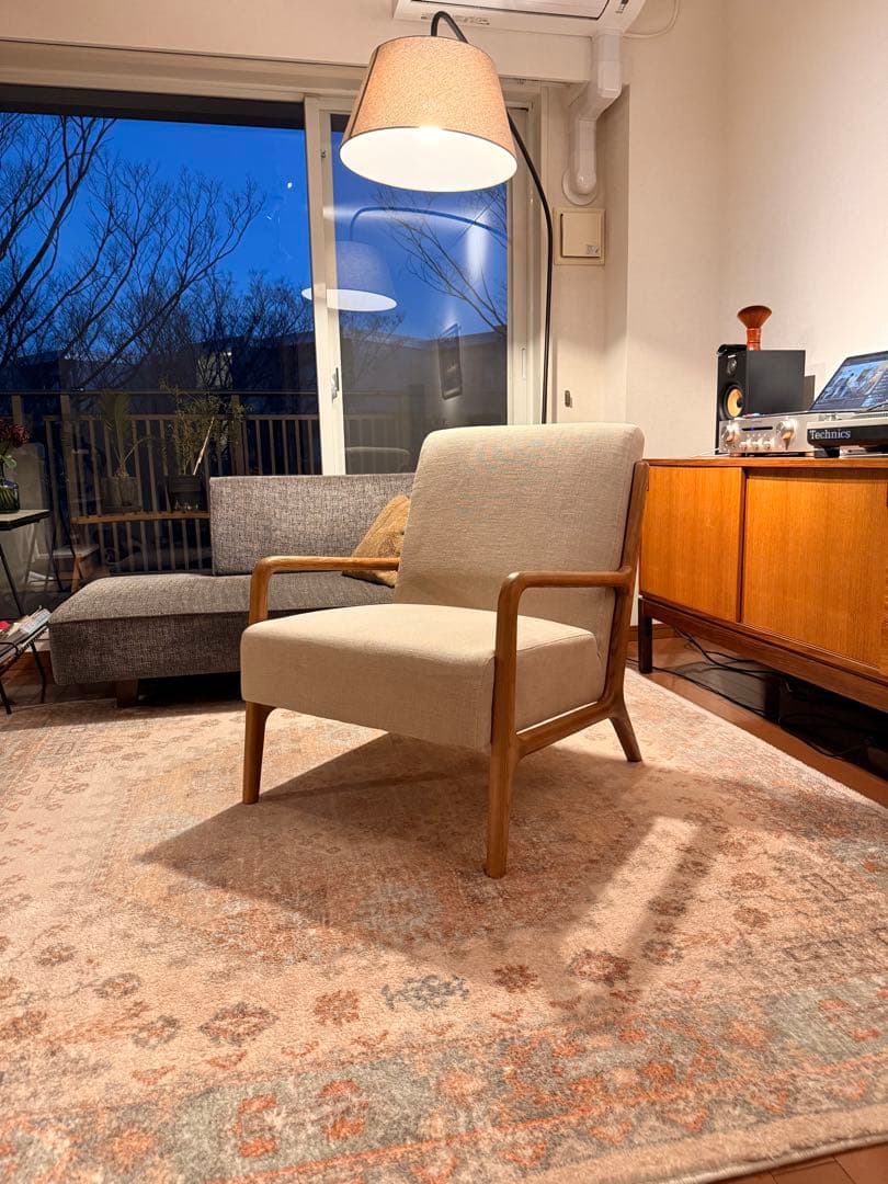 最終セール【極美品】アッシュウッド リネン アームチェア