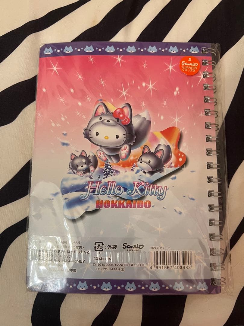ハローキティ 北海道限定 ノート キタキツネ ご当地キティ メモ帳 平成レトロ
