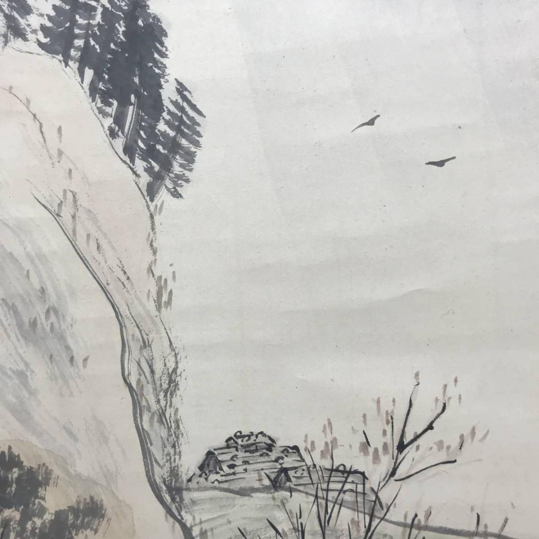 【真作】田中頼璋/秋景山水図/山水図/掛軸/名家伝来/AC-294