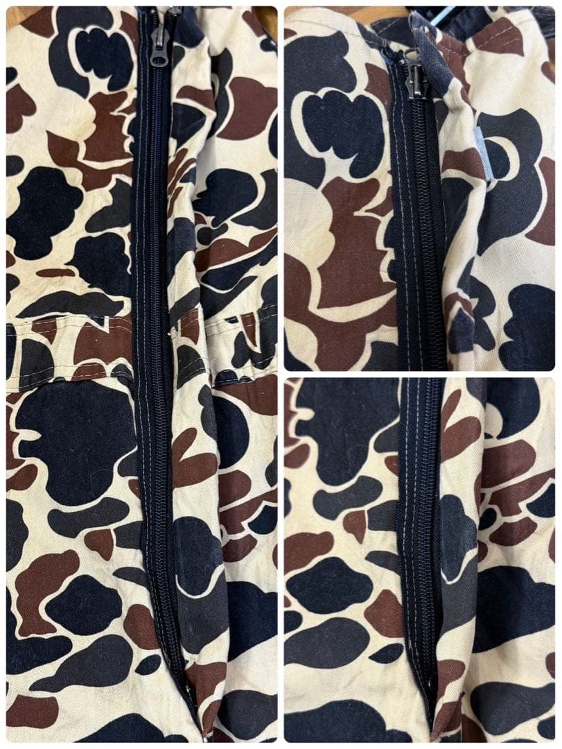 80s 10X USA製 ダックハンターカモ つなぎ オーバーオール S48b