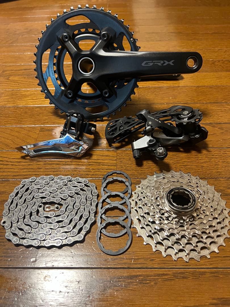 SHIMANO GRX クランク・ディレーラー カセットスプロケットセット