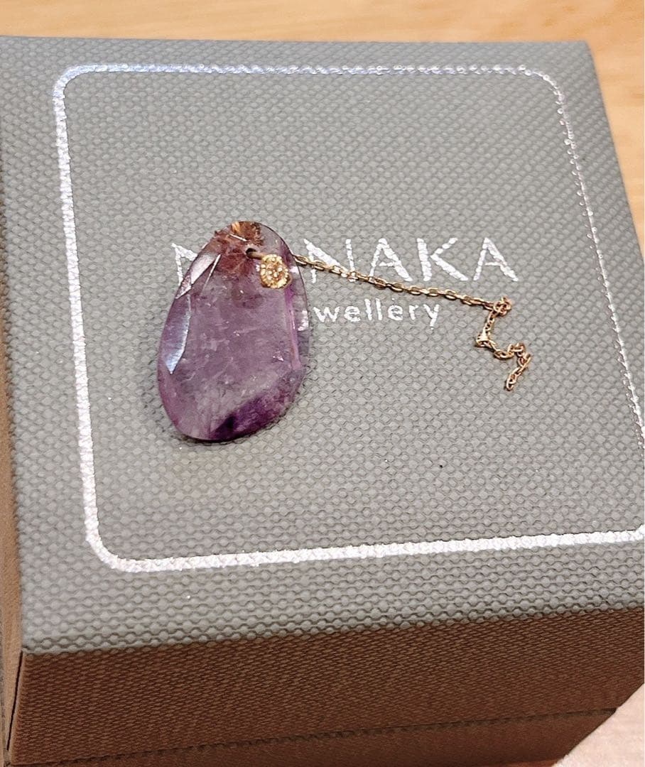 モナカジュエリー　フラットピアス（片耳）アメジスト