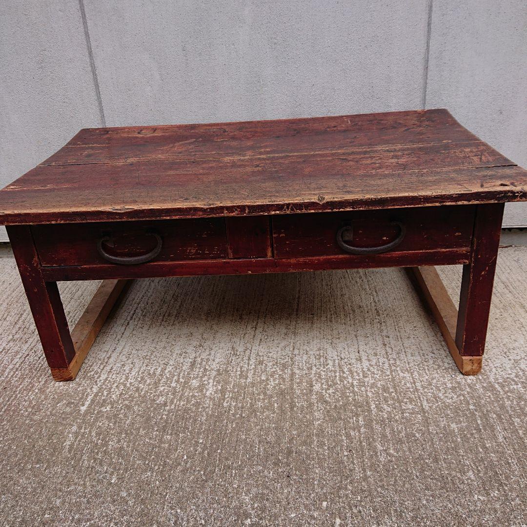 アンティーク レトロ 木製文机 古民家 大正 昭和