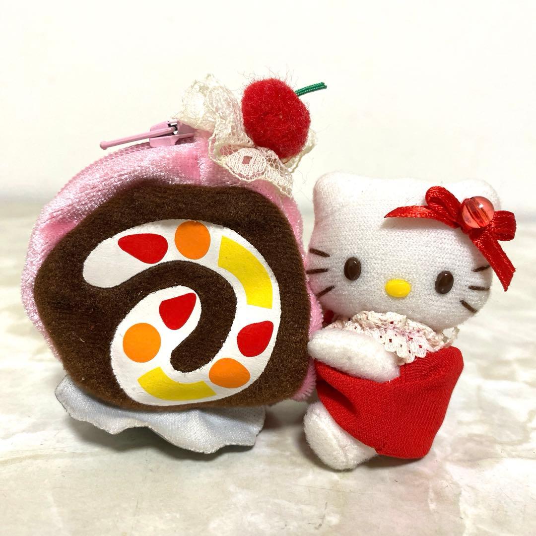 d*3様 激レア！2006年 ロールケーキとキティ ぬいぐるみマスコット 平成レ