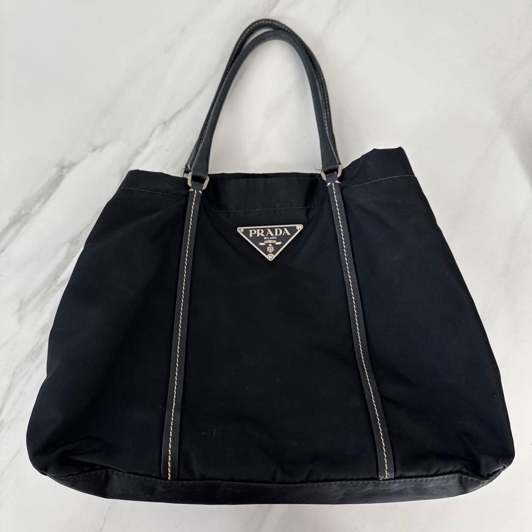 PRADA ブラック ナイロン トートバッグ　ハンドバック