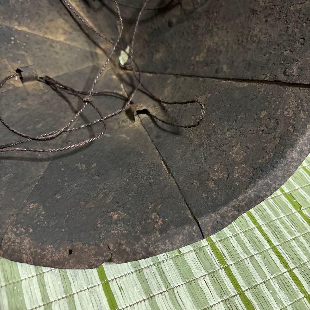 陣笠　サムライ　武具　帽子　戦国　工芸品　骨董品　時代物　鉄製