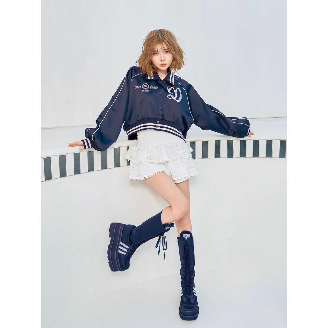 新品タグ付 ダーリッチ Darich Clubスカジャン ネイビー フリー