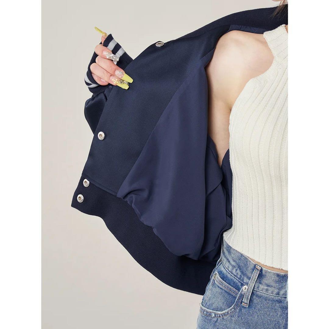 新品タグ付 ダーリッチ Darich Clubスカジャン ネイビー フリー