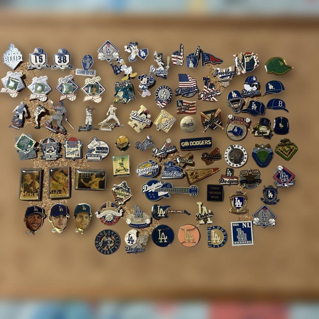 LA ロサンゼルス・ドジャース、野球 ピンバッジ色々☆ まとめ売り☆83個
