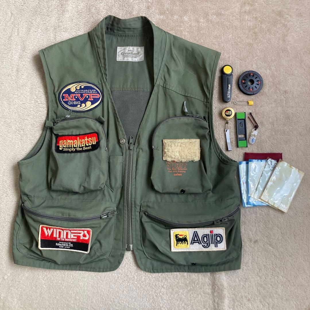 daiwa greatbanff ダイワ フィッシングベスト ギミック ワッペン