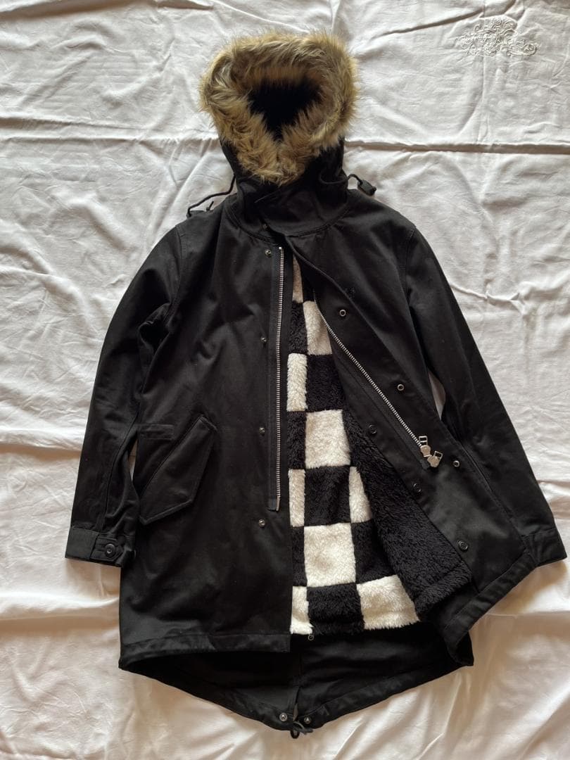 フレッドペリー フィッシュテールパーカー モッズコート ブラック XS