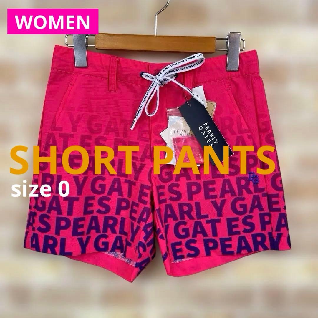 【新品】パーリーゲイツ ロゴ総柄ショートパンツ（0）