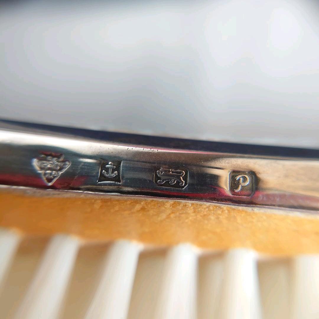 アンティーク　純銀　コーム　ブラシ　ガラード社　スターリングシルバー