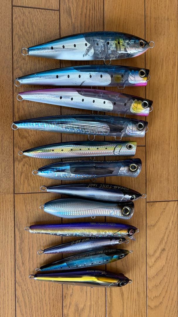 マグロ、ヒラマサ、青物キャスティングルアーとフック、リーダーのセット