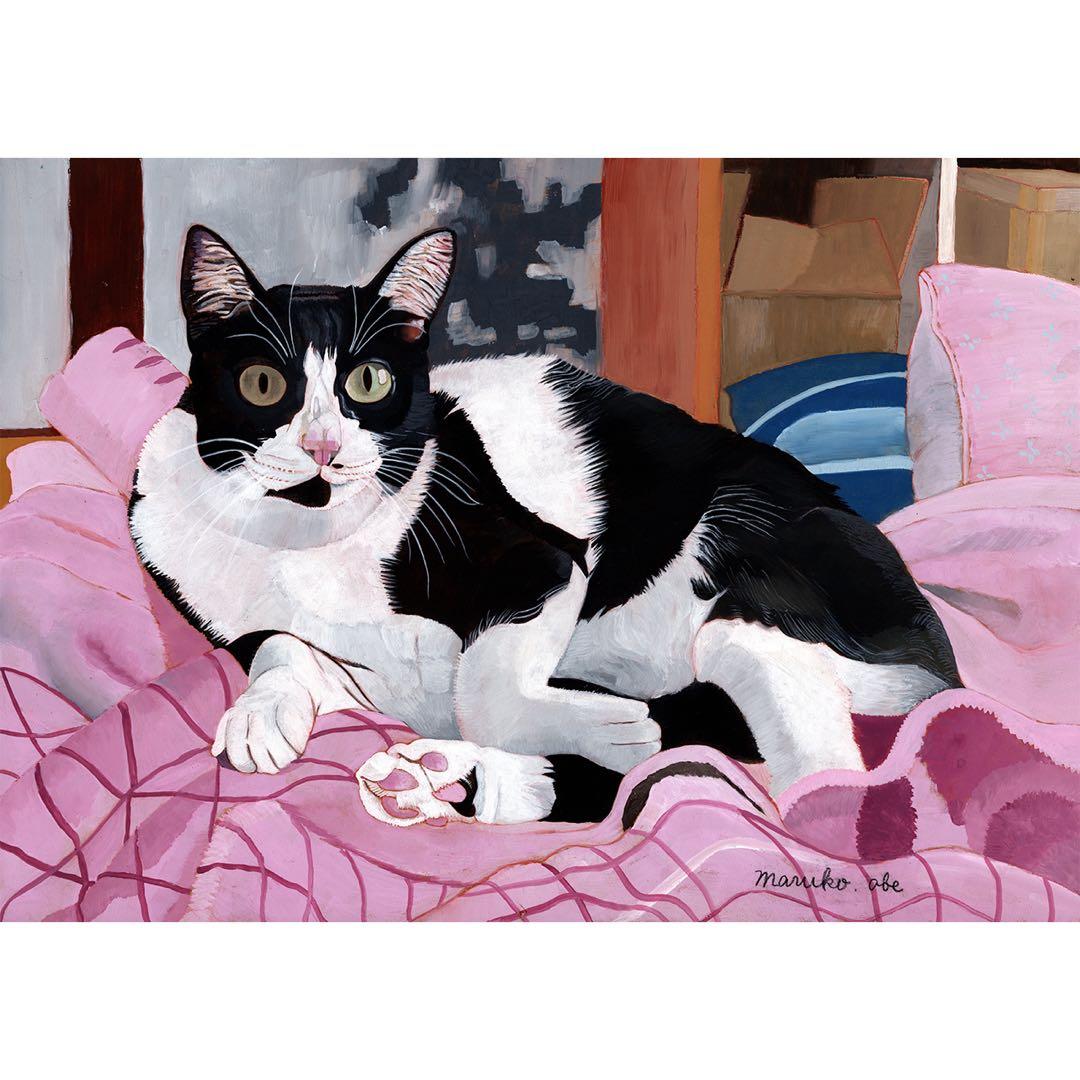 原画「ウメ12」《＋猫イラスト３枚無料プレゼント！》