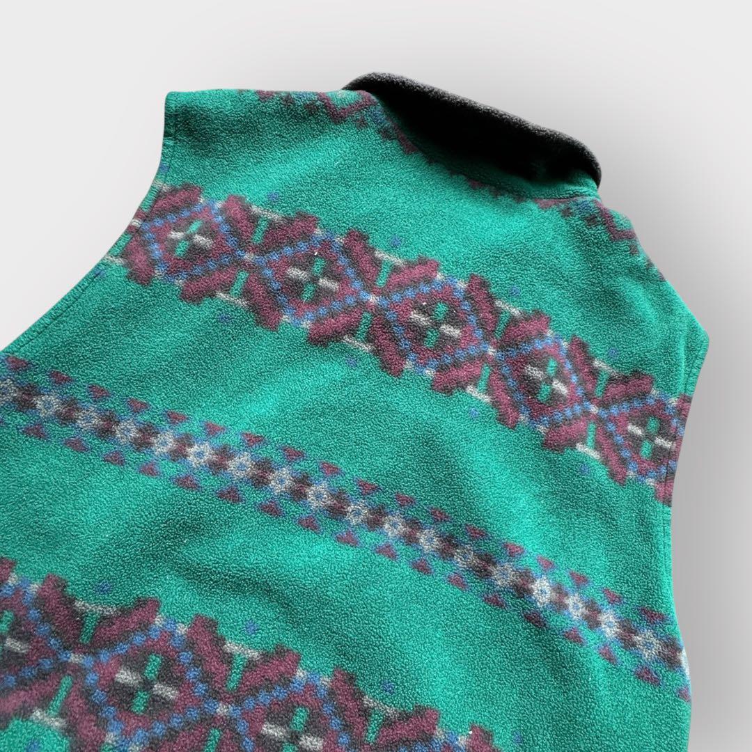 90s USA製 エディーバウアー ポーラテック フリース ベスト ドローコード