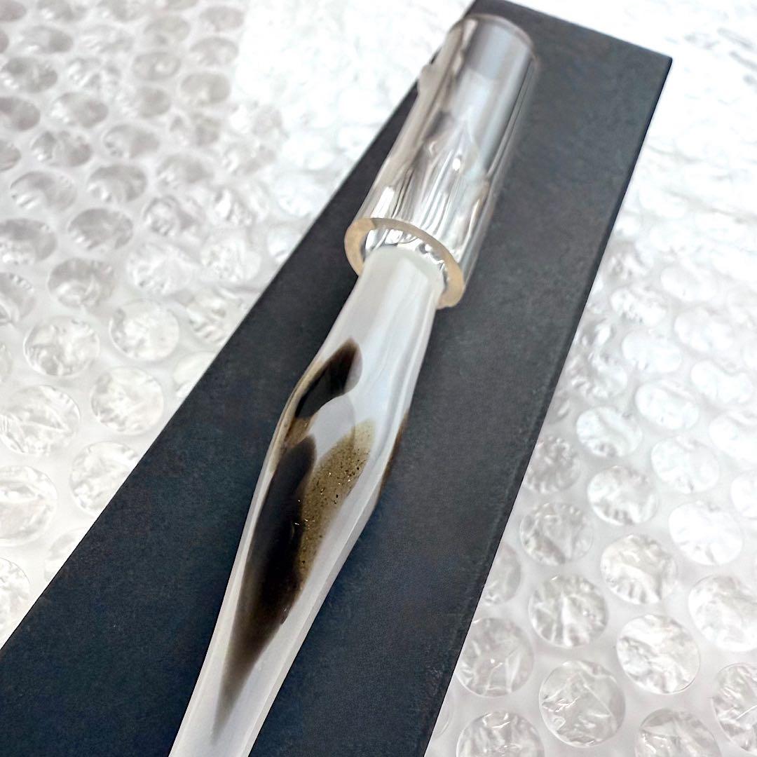 ガラス工房aun ガラスペン ラメみけ