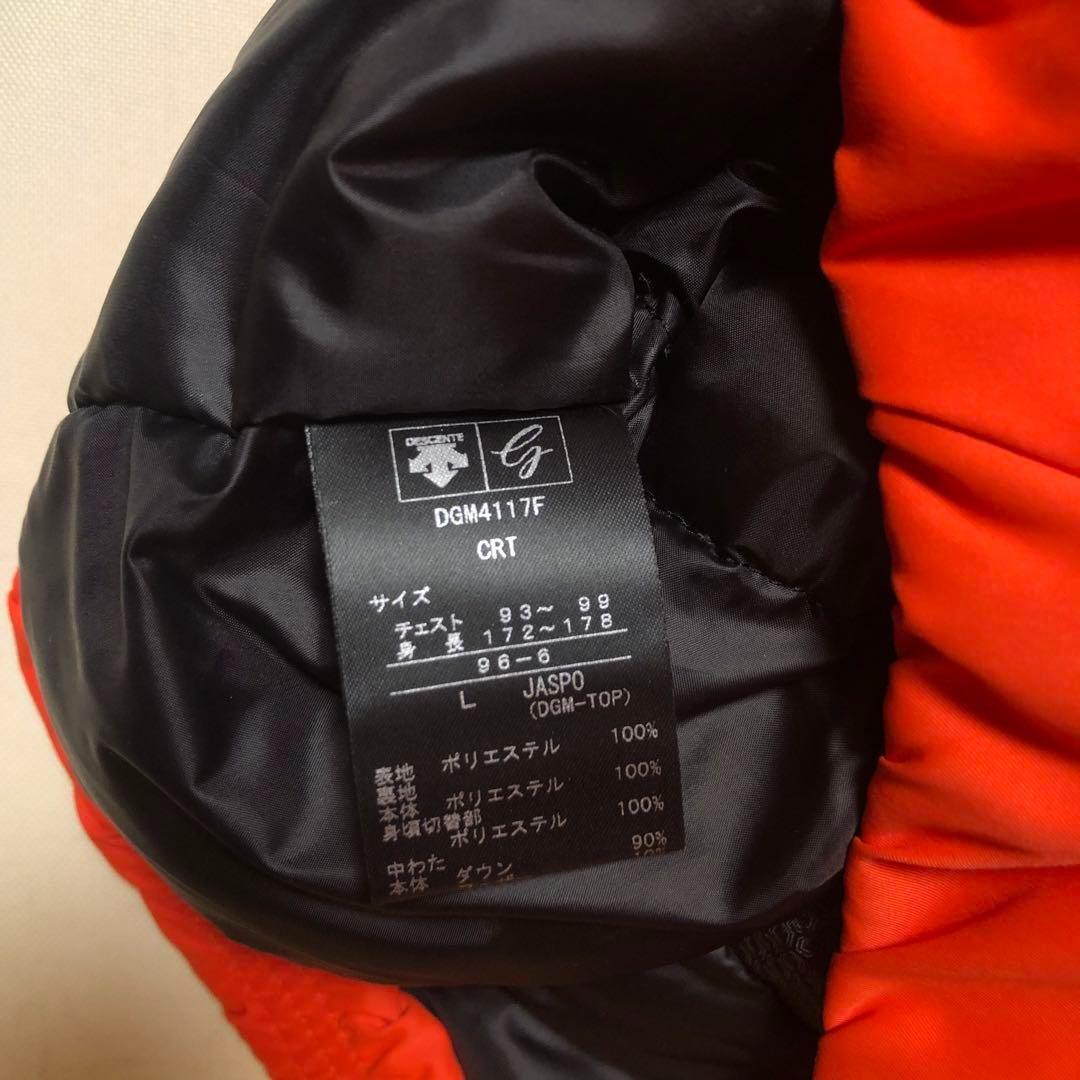 デサントゴルフ スマートパディング ダウンジャケット オレンジ Lサイズ