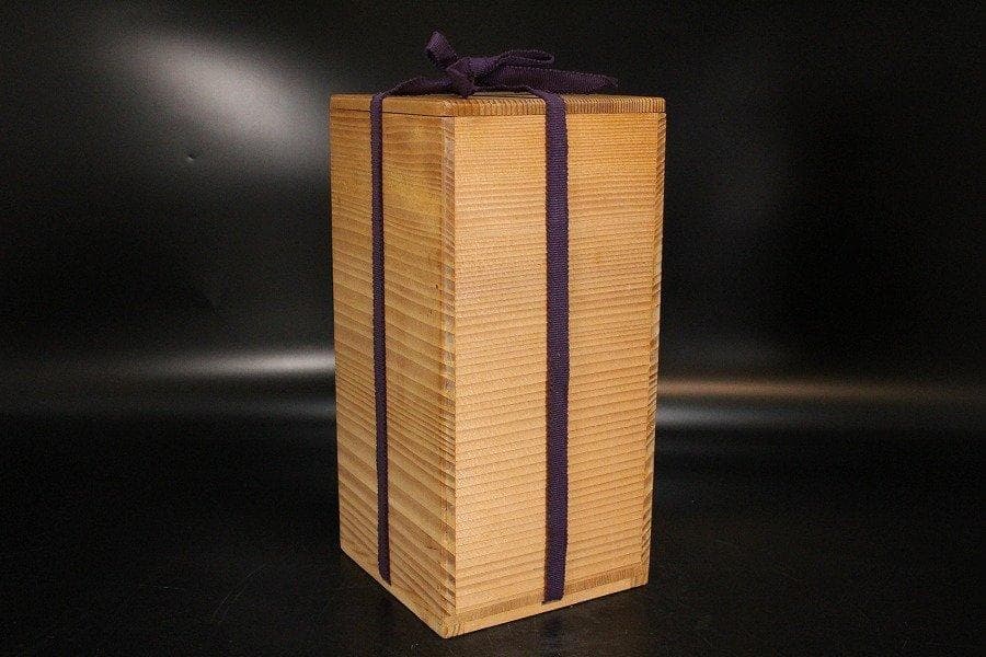 中国美術 唐木 刻題詞 在銘 筒蓋物 旧家蔵出