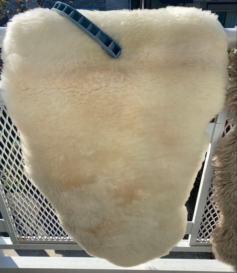 ニチロムートン　ムートンラグ　ニチロ　NICHIRO 羊毛　アイボリー