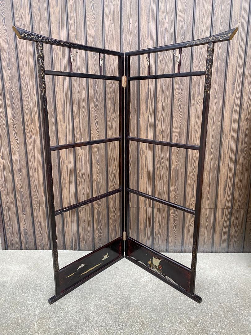 衣桁　和風ハンガーラック　着物掛け　和家具　和小物　黒衣桁