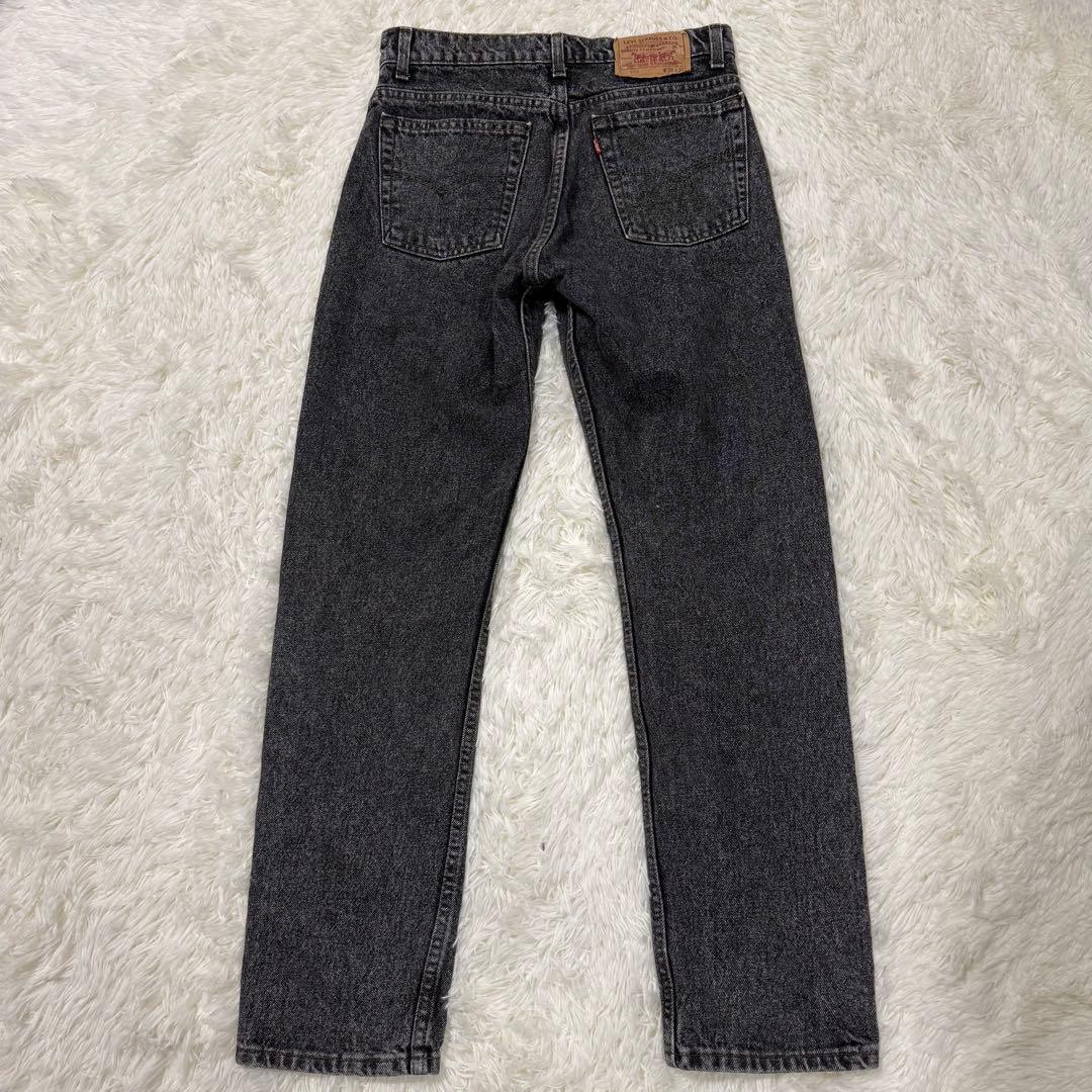 USA製✨リーバイス 505 先染めブラック 赤文字 ハチナナ ナイロンフット