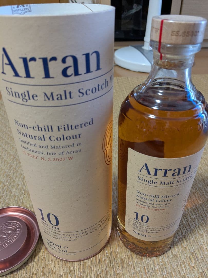 Arran 10年 シングルモルトスコッチウイスキー 700ml