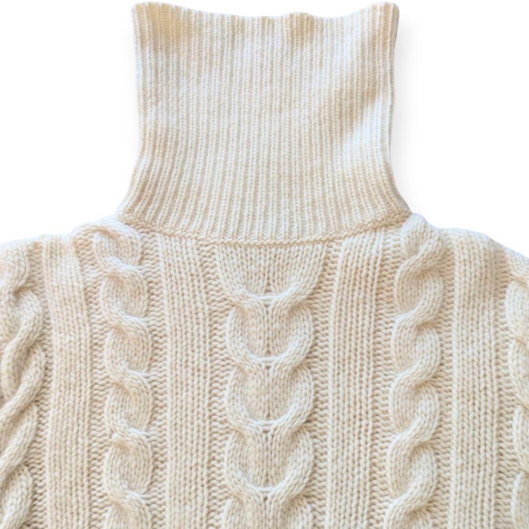 RALPH LAUREN PURPLE LABEL 白カシミヤタートルセーター