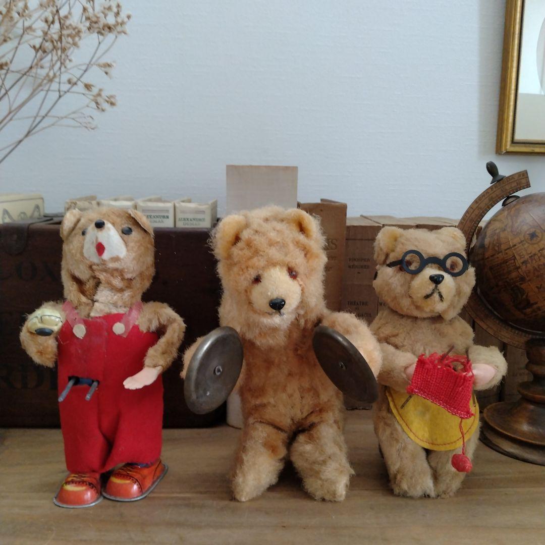 max carlアンティークベア・シンバルクマさん/ゼンマイ仕掛け