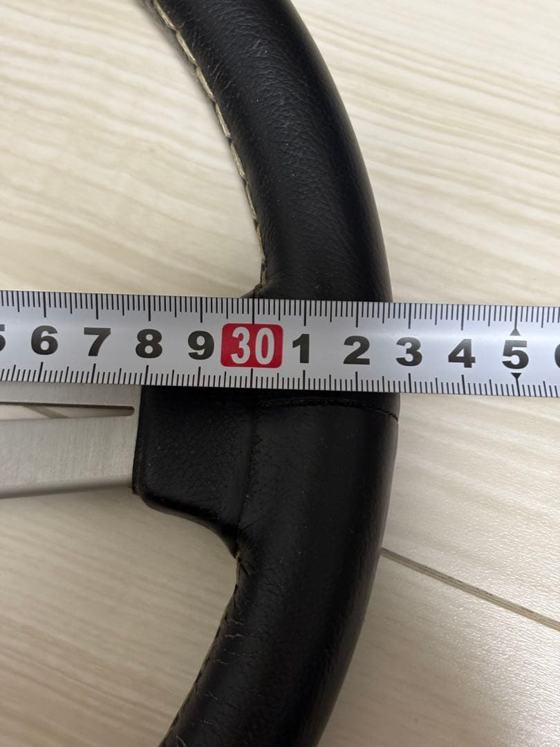 NARDI CLASSIC ブラックレザー＆シルバースポークステアリング 本体