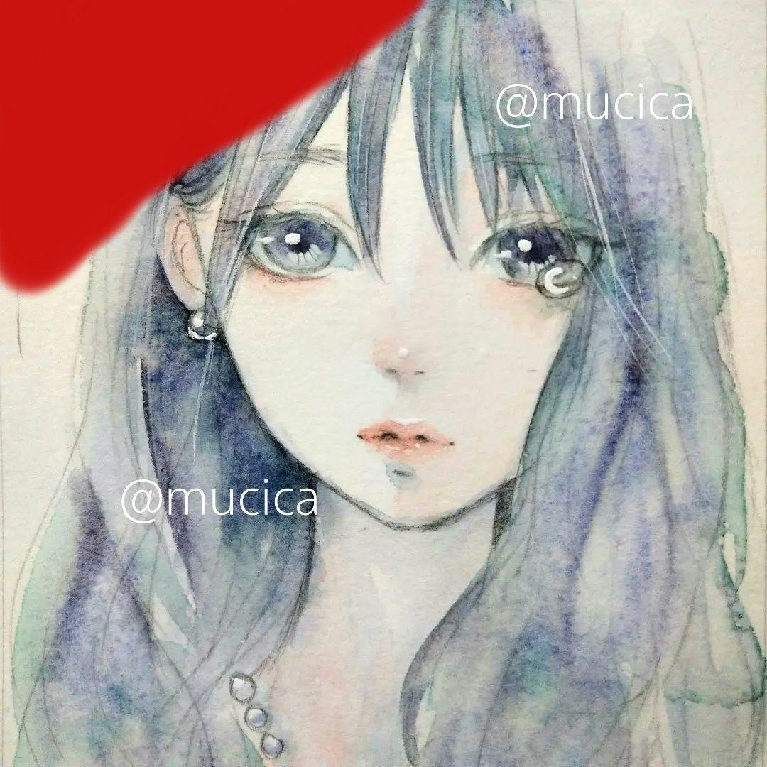 専用　手描きイラスト 《 真珠の涙 》 オリジナル　水彩画　女の子