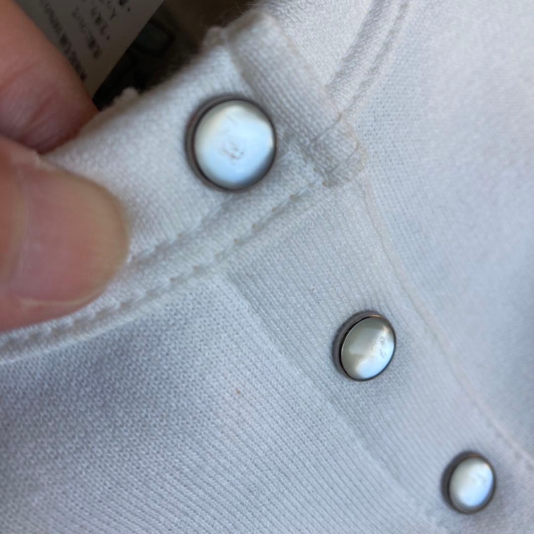 【新品】アニエス・ベー　コットン メルトン カーディガンプレッション サイズ2