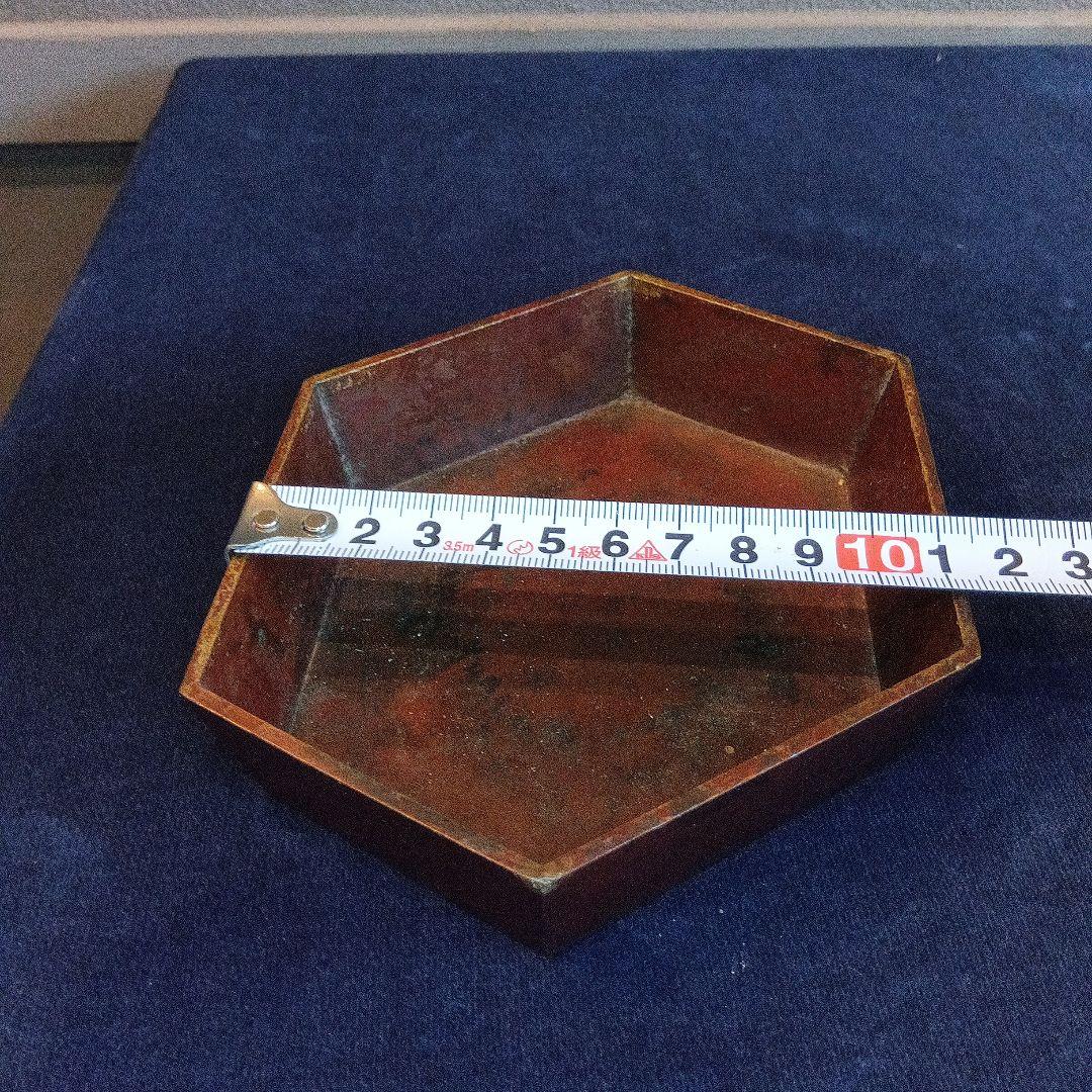 六角形の金属製灰皿　アンティーク　レトロ　記念品