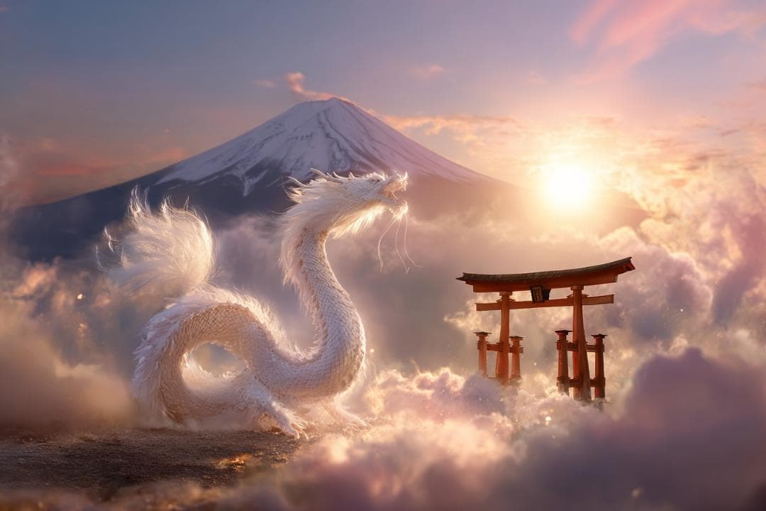 A2✨白龍と富士山 ✨ No. 10 虹の不死鳥No.5 【 宇治るぽさま専用】