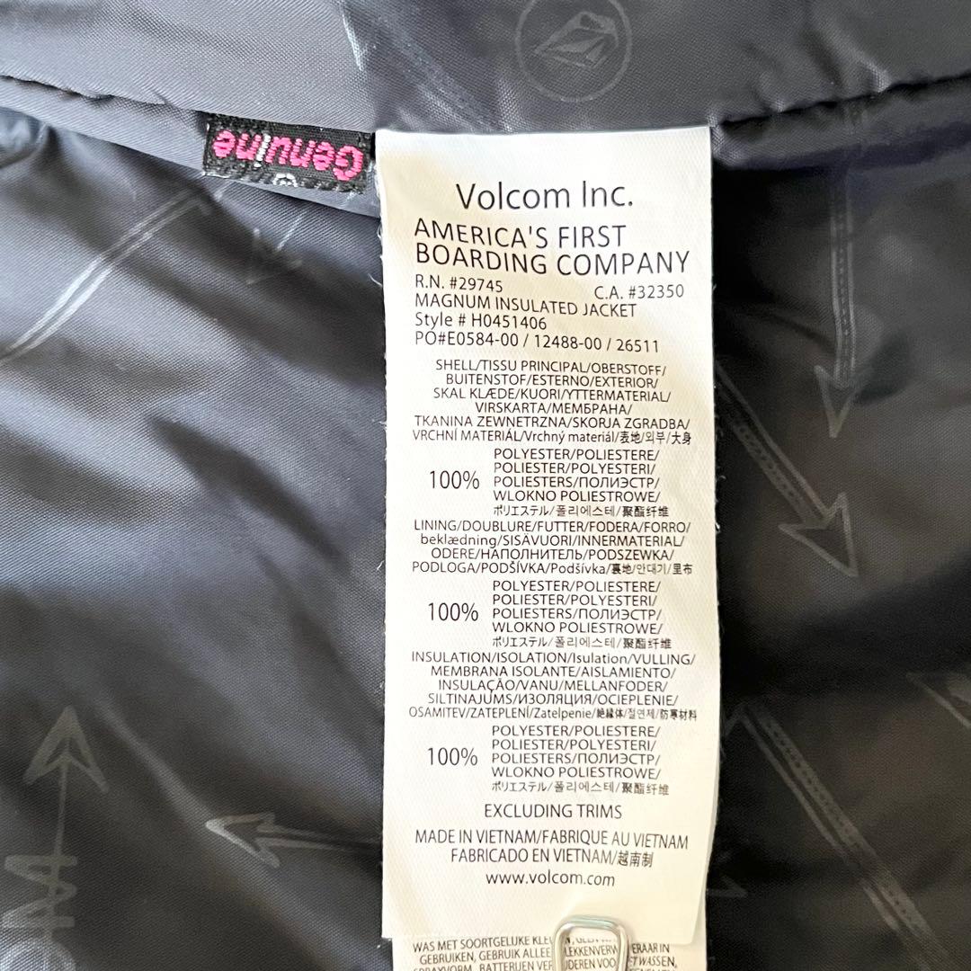 3281【美品】ボルコム　ジャケット 総柄 中綿入り スノボウェア レディース