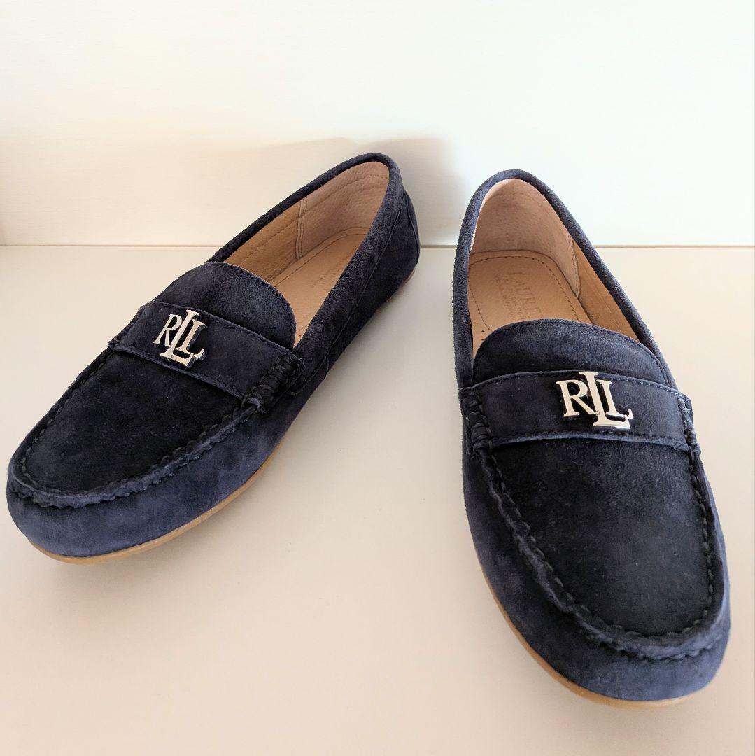 未使用級　ローレンラルフローレン　ドライビングシューズ　ローファー　スエード