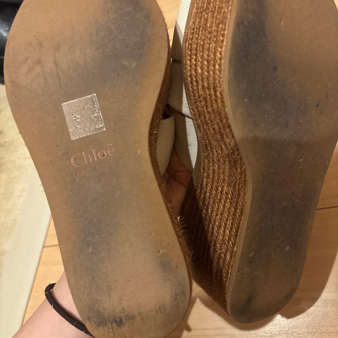 Chloé クロスストラップサンダル ベージュ