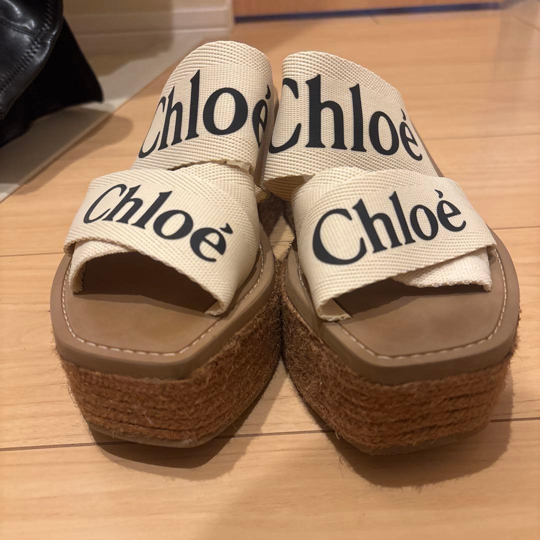 Chloé クロスストラップサンダル ベージュ
