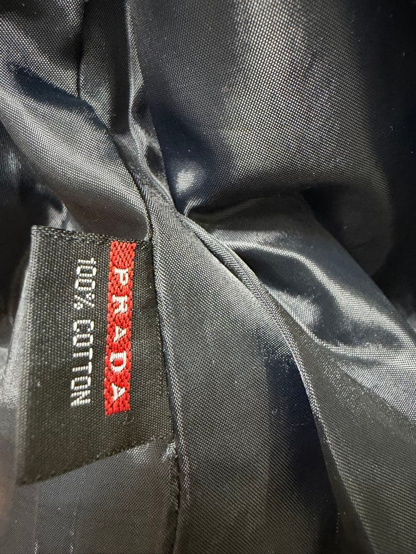 PRADA プラダ ナイロン フード付き ジャケット レディース L ブラック