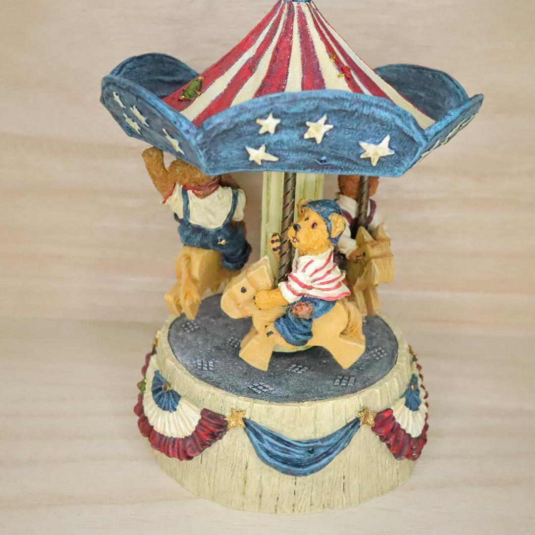 BOYDS BEARS メリーゴーランドオルゴール テディベア カントリー風