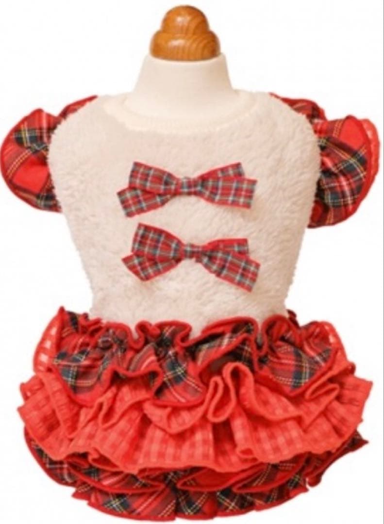 godpiva 新作チェックテラボアワンピxsバレッsetバレンタインいちご狩り