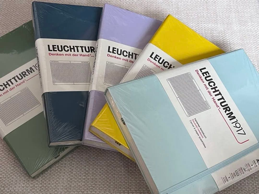 ロイヒトトゥルム1917 ノート メモ帳 A5 ハード スクエア 5冊セット