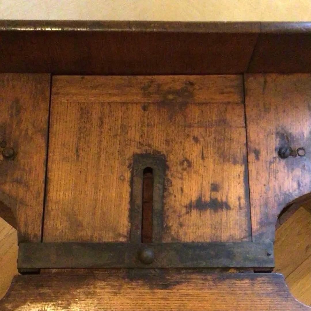 骨董　文机 引出し付き　 木製　古家具　アンティーク　ローテーブル