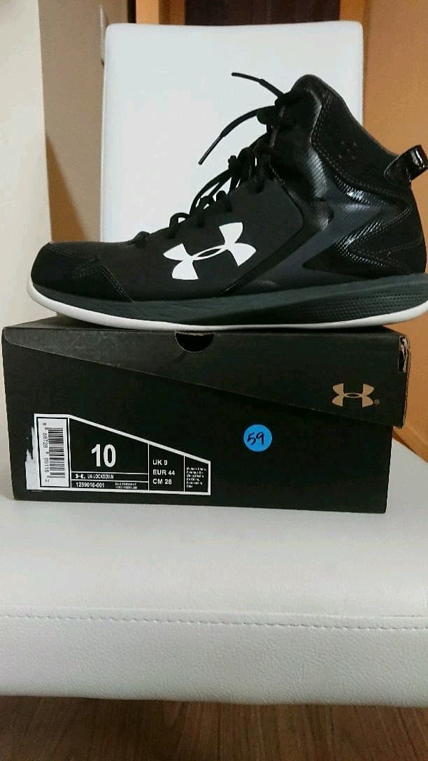 ●UA アンダーアーマー ロックダウン 黒白 1259016-001 US10