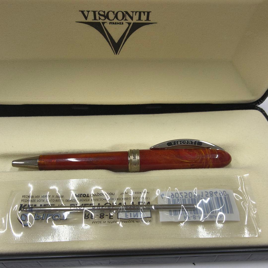 VISCONTI レンブラント ボールペン（ボルドー柄） 本体 専用ケース付き