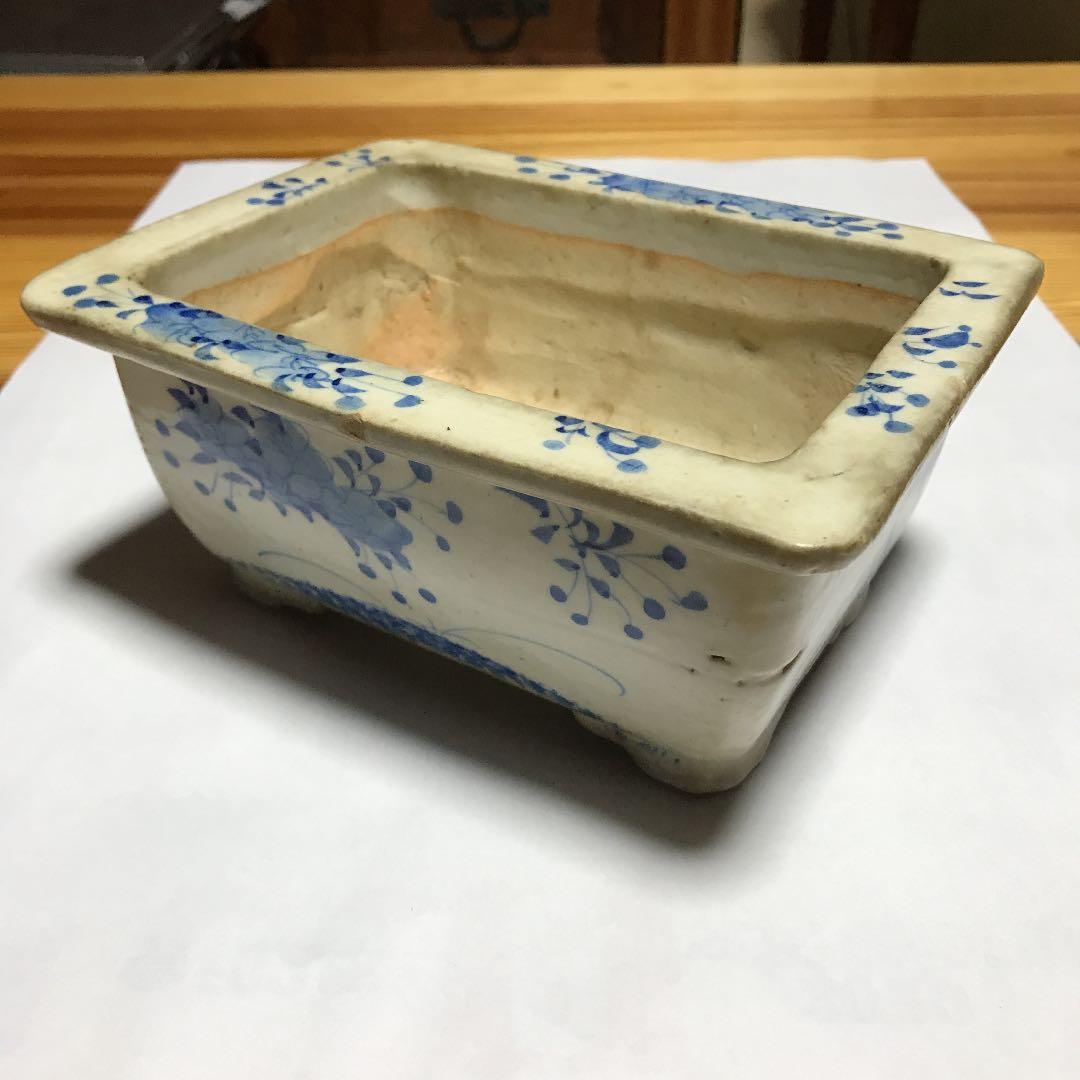 染付　支那角鉢